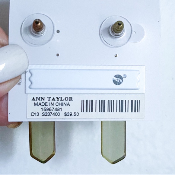 ANN TAYLOR Smoky Grey & Gemstone Dangle Earrings - Picture 4 of 4